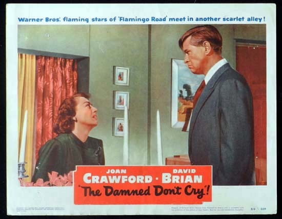THE DAMNED DON’T CRY 1950 Joan Crawford Rare Lobby Card 5