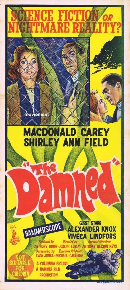 THE DAMNED Original Daybill Movie Poster Hammer Horror