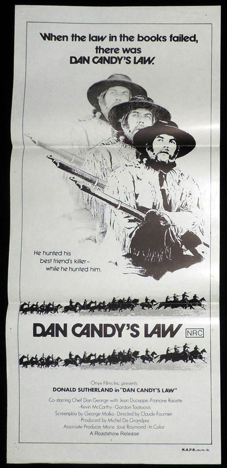 DAN CANDY’S LAW Original Daybill Movie poster Donald Sutherland
