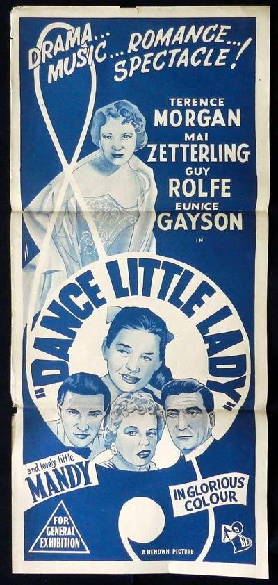 DANCE LITTLE LADY Daybill Movie poster Terence Morgan
