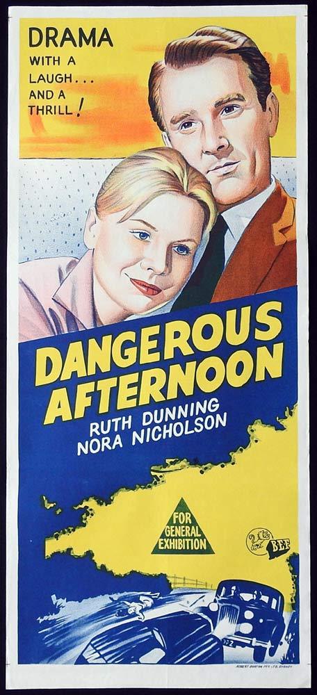 DANGEROUS AFTERNOON Original Daybill Movie Poster Nora Nicholson