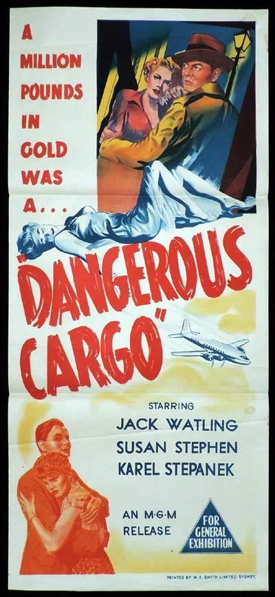 DANGEROUS CARGO Daybill Movie poster Jack Watling British Film Noir