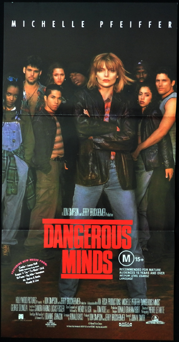 DANGEROUS MINDS daybill Movie poster Michelle Pfeiffer