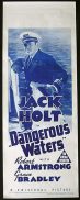 DANGEROUS WATERS '36 Jack Holt RARE Long Daybill poster