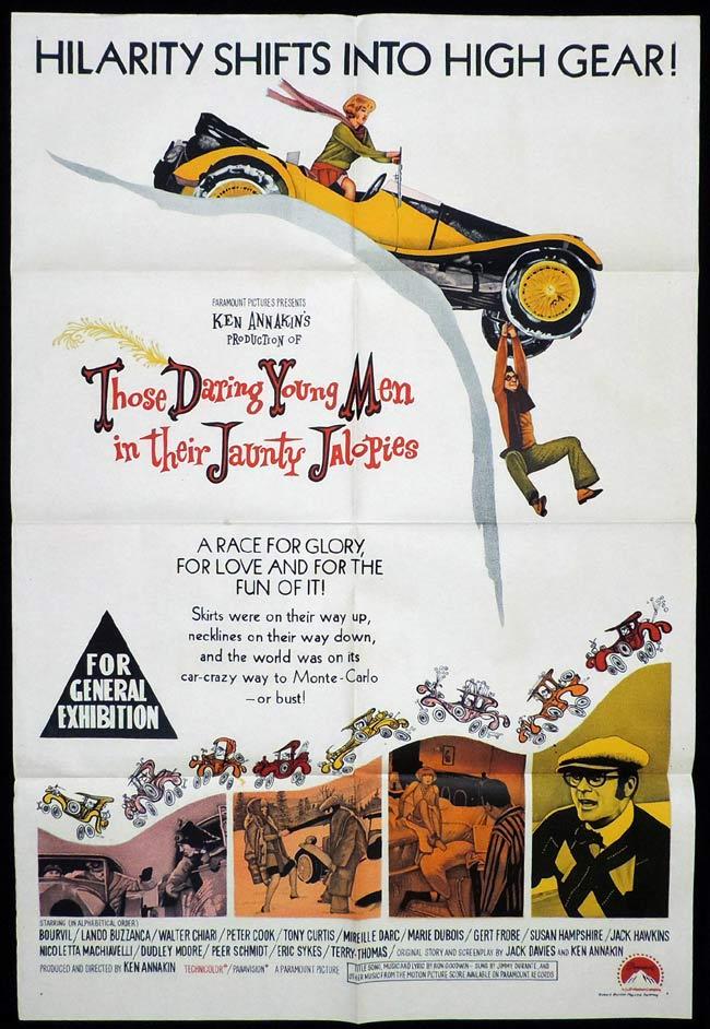 THOSE DARING YOUNG MEN IN THEIR JAUNTY JALOPIES One Sheet Movie Poster Tony Curtis Ken Annakin