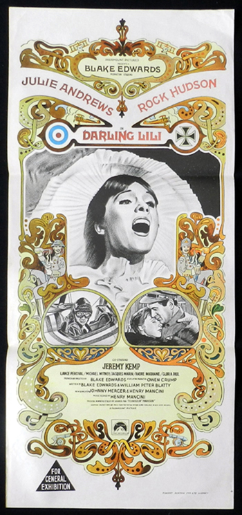 DARLING LILI Julie Andrews RARE Daybill Movie poster