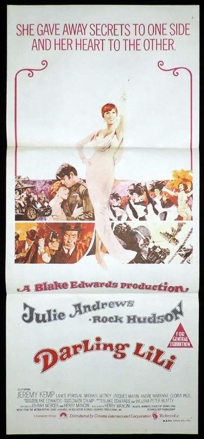 DARLING LILI Original Daybill Movie Poster Julie Andrews Rock Hudson
