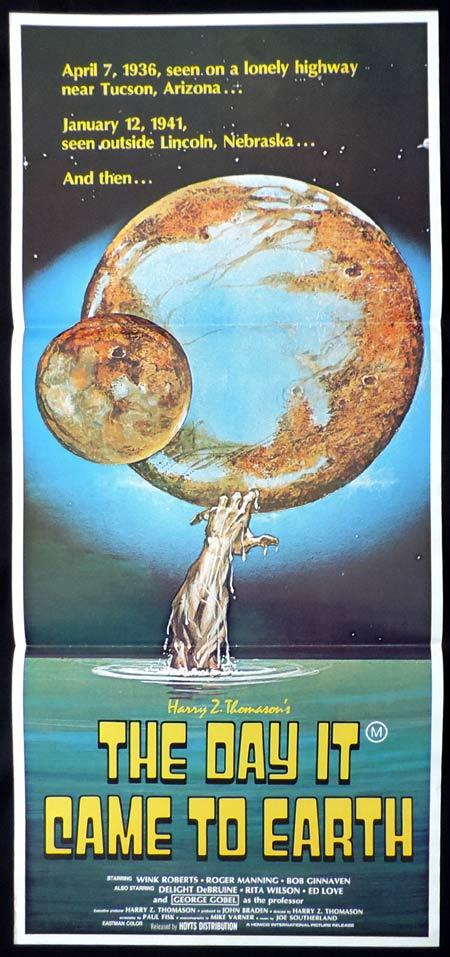 THE DAY IT CAME TO EARTH Daybill Movie poster Wink Roberts Sci Fi