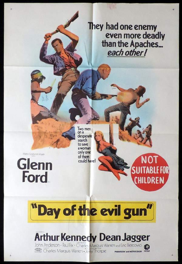 DAY OF THE EVIL GUN One sheet Movie poster Glenn Ford Western