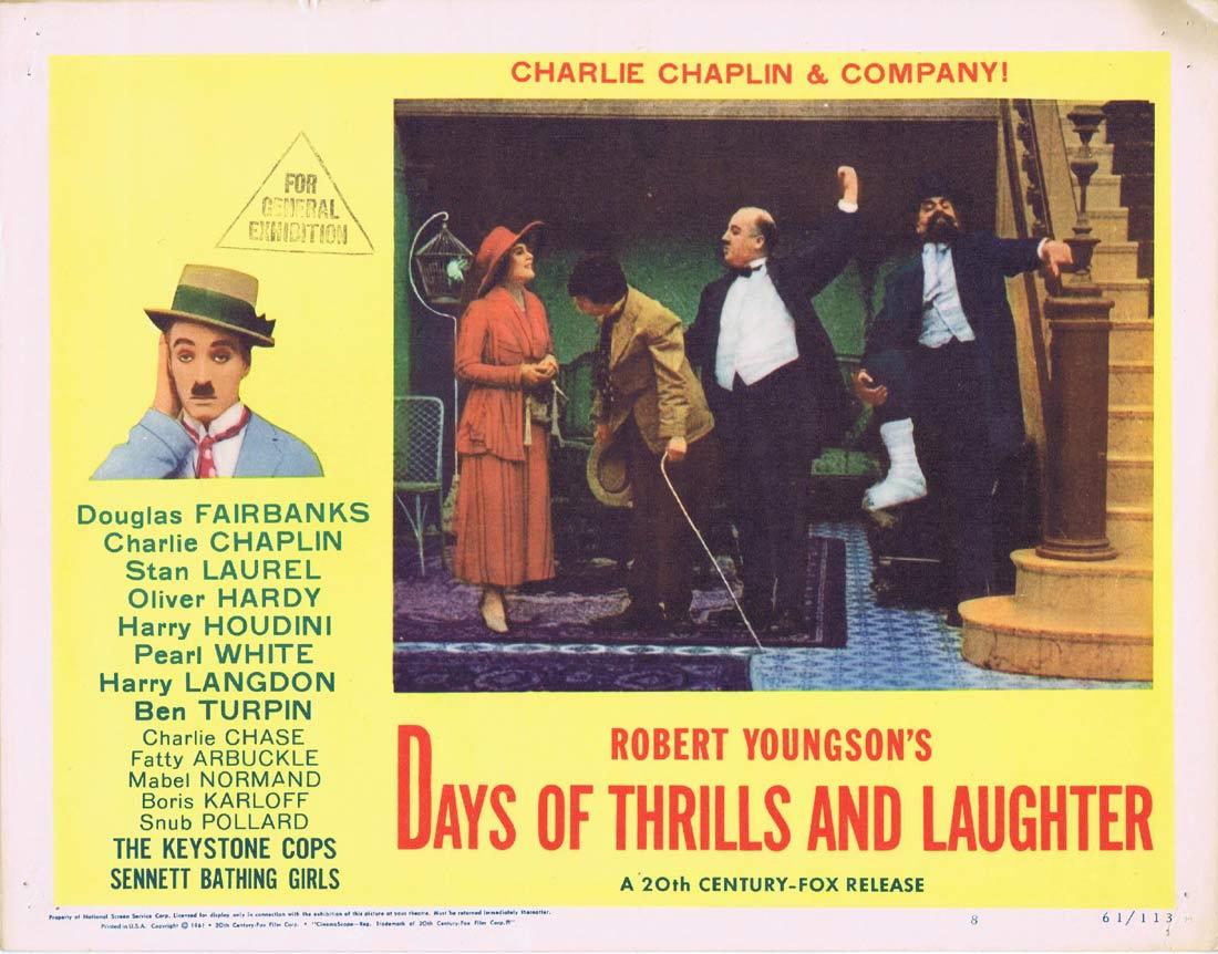 DAYS OF THRILLS AND LAUGHTER Lobby Card 8 The Keystone Cops