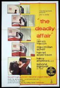 THE DEADLY AFFAIR One Sheet Movie Poster John LeCarre James Mason
