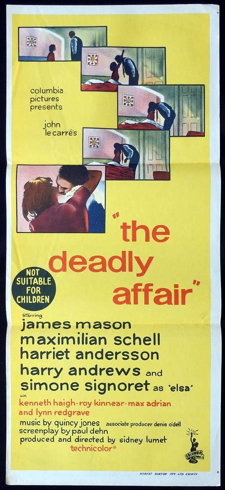 THE DEADLY AFFAIR Daybill Movie Poster James Mason Harry Andrews Simone Signoret