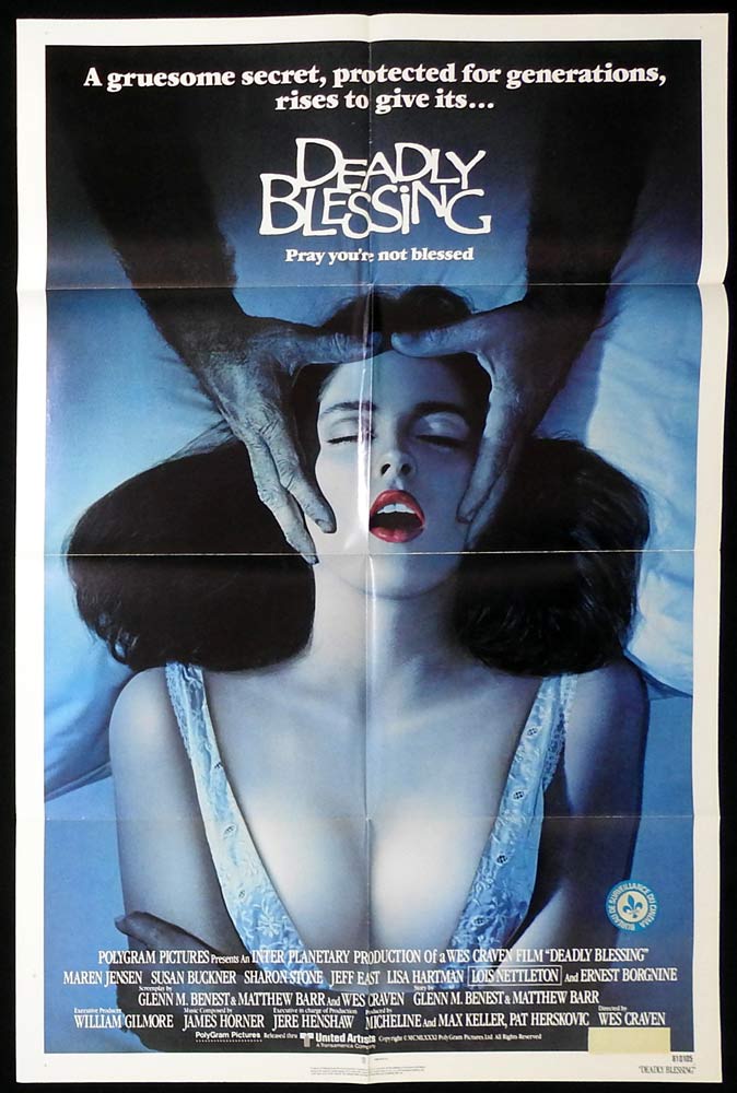 DEADLY BLESSING Original US One Sheet Movie Poster Horror Wes Craven