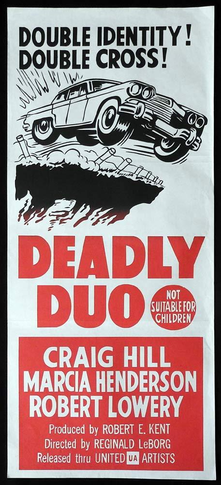 THE DEADLY DUO Original Daybill Movie Poster William Holden Lilli Palmer