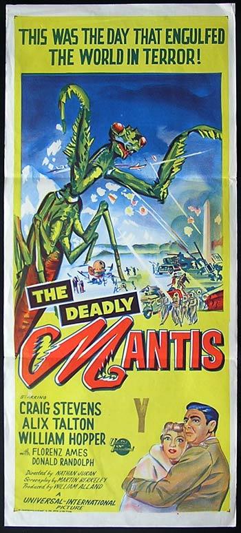 THE DEADLY MANTIS ’57 Giant Insect! RARE Australian Daybill Movie poster