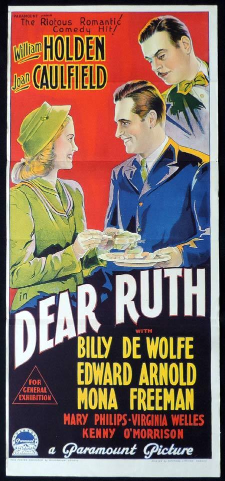 DEAR RUTH Original Daybill Movie Poster WILLIAM HOLDEN Joan Caulfield Richardson Studio