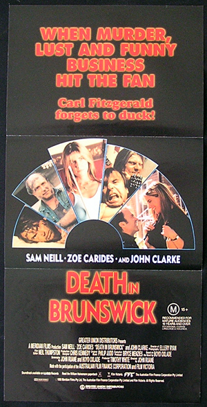 DEATH IN BRUNSWICK Original Daybill Movie poster 1991 Sam Neill