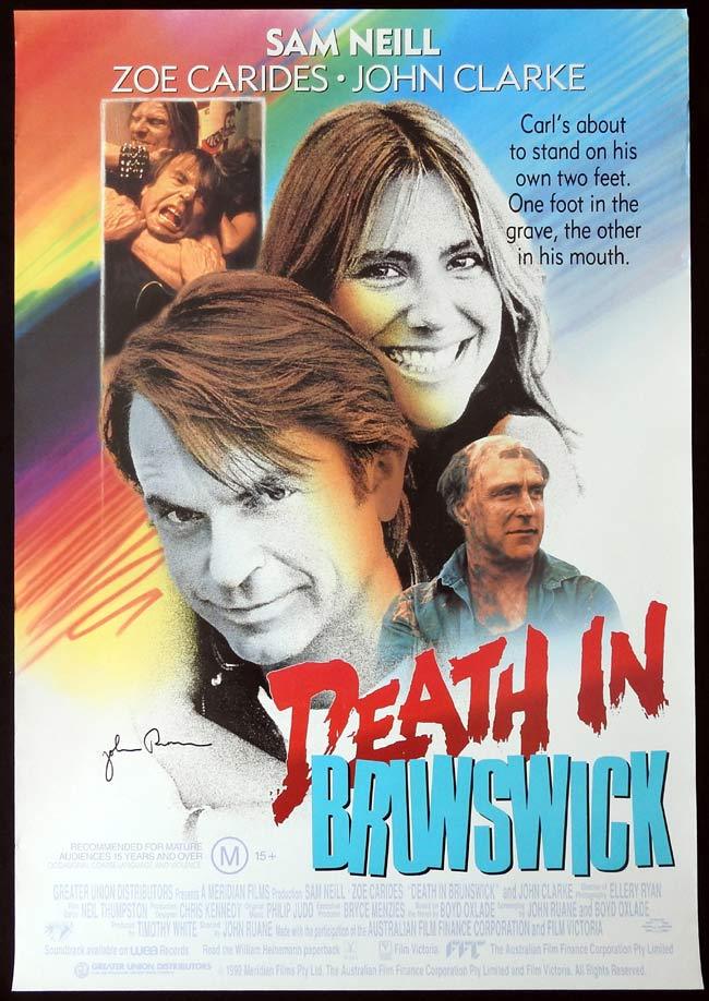 DEATH IN BRUNSWICK Original Video One sheet Movie poster Autograph