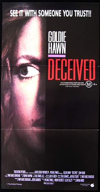 DECEIVED daybill movie poster Goldie Hawn John Heard ORIGINAL