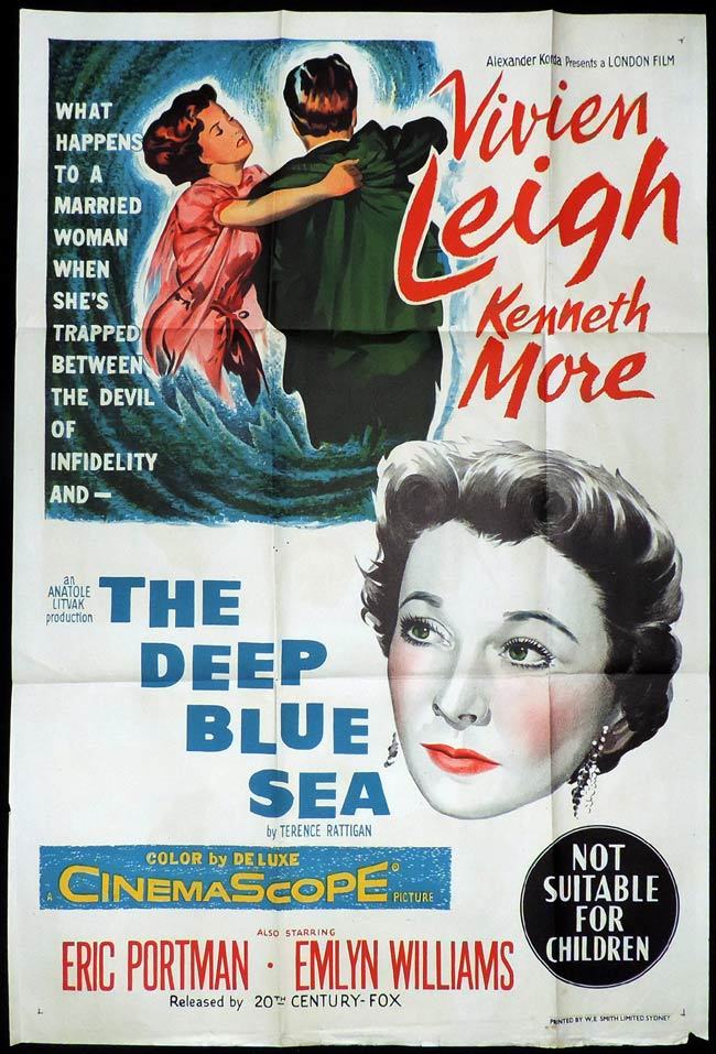 THE DEEP BLUE SEA One Sheet Movie Poster Vivien Leigh