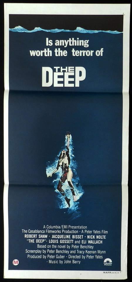 THE DEEP Original Daybill Movie Poster Jacqueline Bisset Robert Shaw