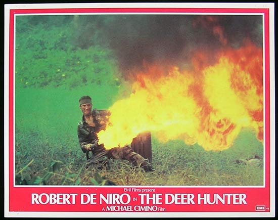 THE DEER HUNTER Vintage Lobby Card 7 Robert DeNiro Michael Cimino Vietnam Fireball