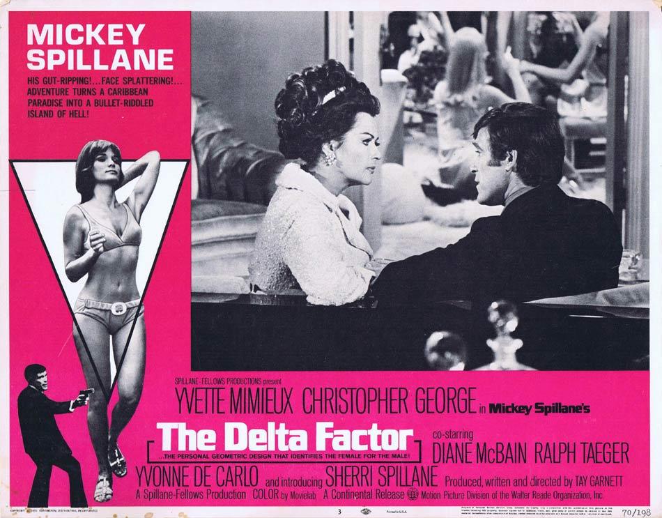 THE DELTA FACTOR Lobby Card 3 Yvette Mimieux Christopher George Mickey Spillane
