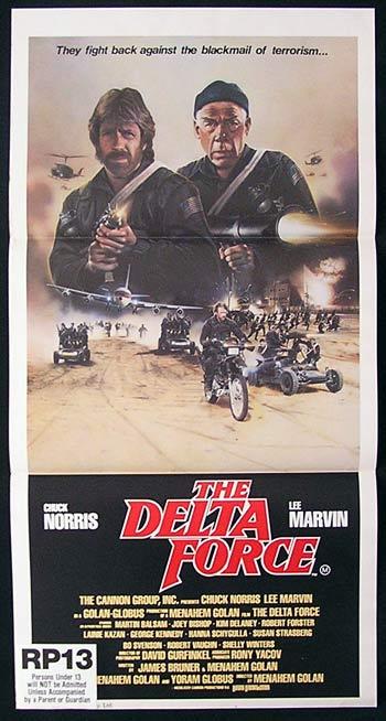 THE DELTA FORCE Original daybill Movie poster CHUCK NORRIS Lee Marvin