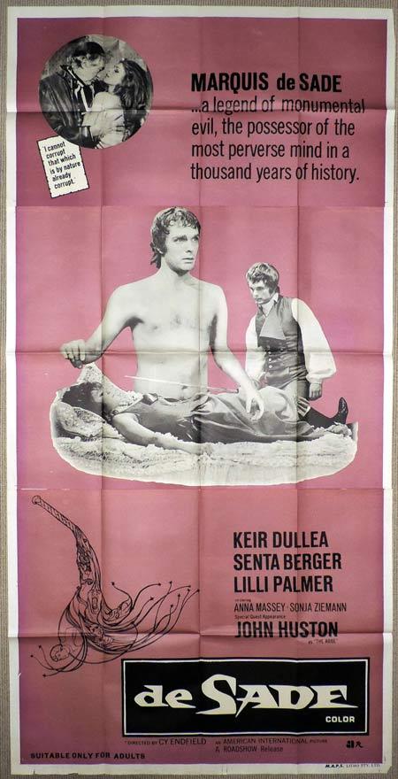 DE SADE Original 3 Sheet Movie Poster Keir Dullea Senta Berger