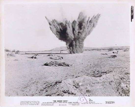 THE DESERT RATS 1953 Movie Still Photo 15 Explosion