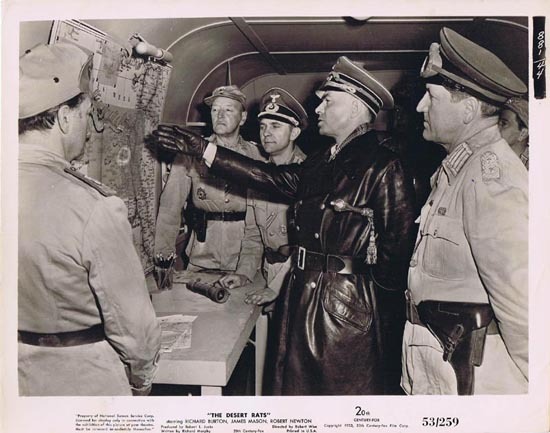 THE DESERT RATS 1953 Movie Still Photo 18 James Mason Rommel plans attack