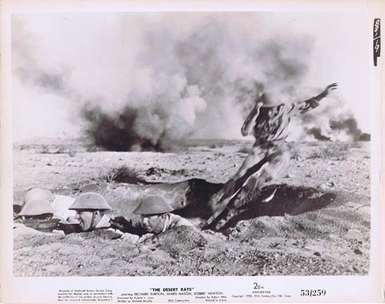THE DESERT RATS 1953 Movie Still Photo 23 Anzac into the trench