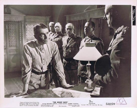 THE DESERT RATS 1953 Movie Still Photo 25 James Mason Rommel plots attack
