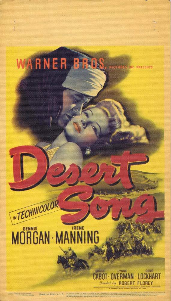DESERT SONG Original Mini Window Card Jack Benny 1942