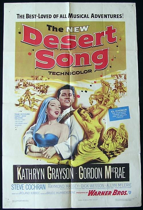 DESERT SONG ’53 Kathryn Grayson US 1 sheet poster