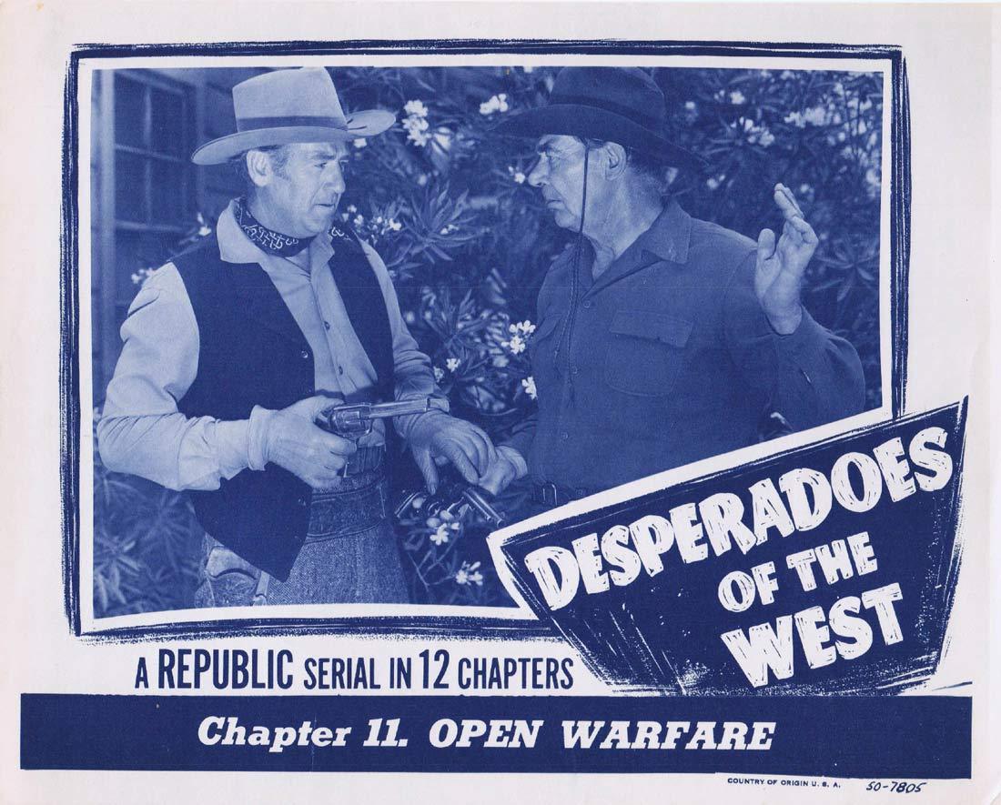 DESPERADOES OF THE WEST Original Lobby Card 2 Chapter 11 Republic Serial 1950