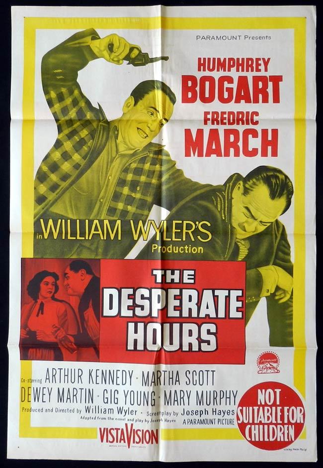 THE DESPERATE HOURS One sheet Movie poster Humphrey Bogart