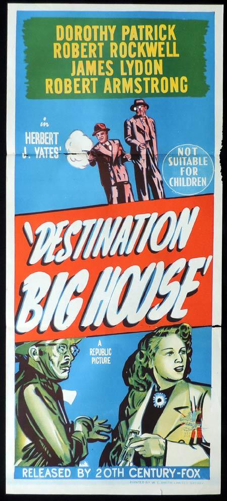 DESTINATION BIG HOUSE Original Daybill Movie Poster Dorothy Patrick Robert Rockwell Film Noir