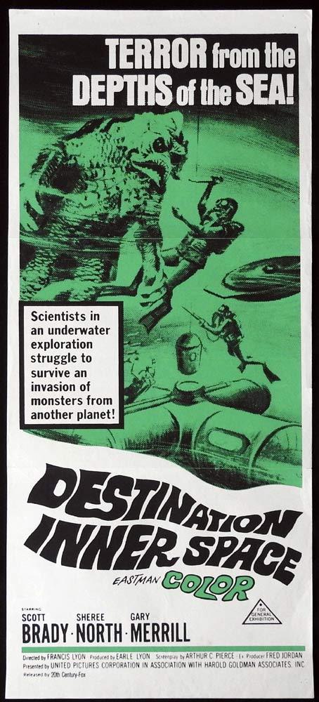 DESTINATION INNER SPACE Daybill Movie Poster Scott Brady