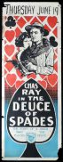 THE DEUCE OF SPADES Long Daybill Movie poster 1922 Chas Ray Gambling