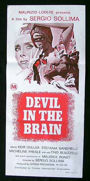 DEVIL IN THE BRAIN Original Daybill Movie Poster GIALLO Stefania Sandrelli Keir Dullea