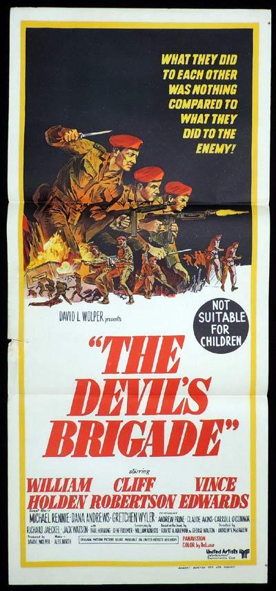 THE DEVIL’S BRIGADE Daybill Movie Poster William Holden