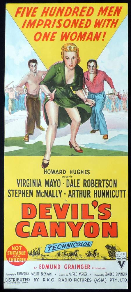 DEVIL’S CANYON Original Daybill Movie Poster RKO Virginia Mayo