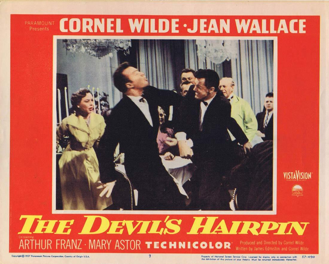 THE DEVIL’S HAIRPIN Lobby card 7 1957 Cornel Wilde