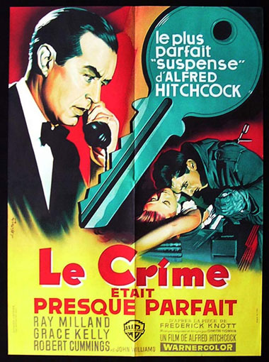 DIAL M FOR MURDER Original Movie poster 1959r Grace Kelly Alfred Hitchcock French Affiche