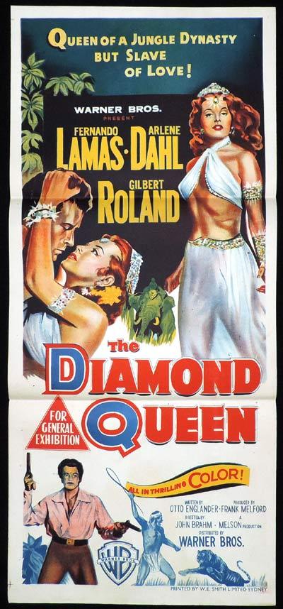 DIAMOND QUEEN Daybill Movie poster Fernando Lamas Arlene Dahl