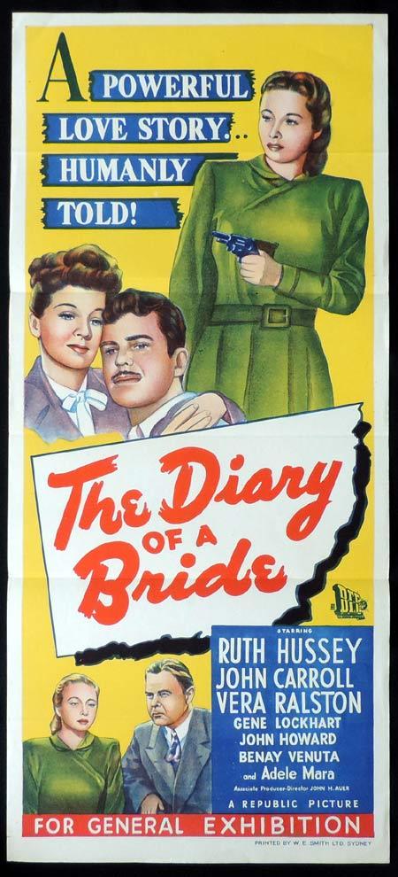 THE DIARY OF A BRIDE Original Daybill Movie Poster I Jane Doe