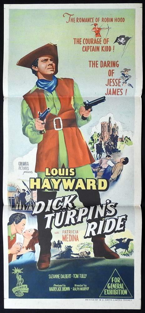 DICK TURPIN’S RIDE aka LADY AND THE BANDIT Original Daybill Movie poster