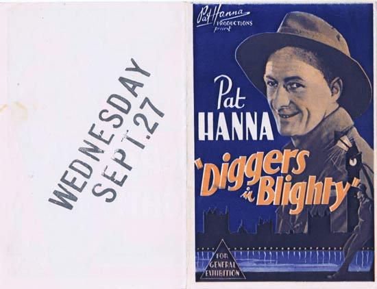DIGGERS IN BLIGHTY 1933 Pat Hanna Movie Herald Australian Cinema Classic