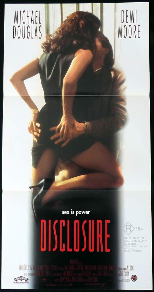 DISCLOSURE Daybill Movie poster Michael Douglas Demi Moore